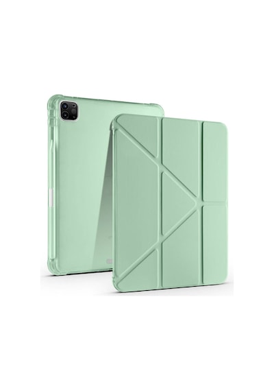 Apple Uyumlu iPad Pro 11 İnç 2.nesil 2020 Kılıf Üçgen Katlanabilir Kalem Şarj Bölmeli Kılıf Kapaklı Kılıf