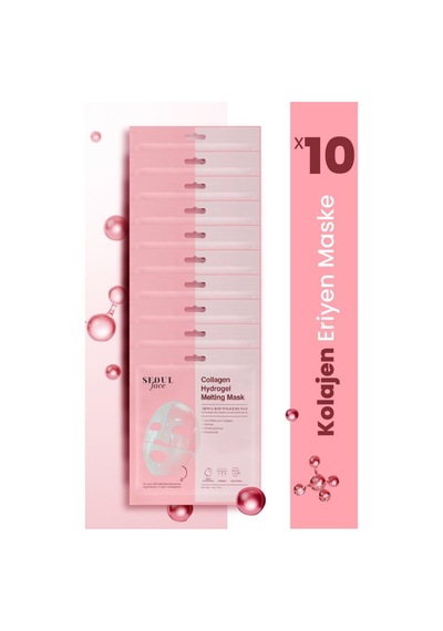 Seoulface Kolajen Hydrojel Şeffaflaşan Eriyen Maske 34 Gr 10 Adet