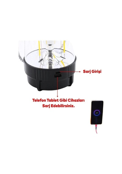 3ın1 Dönebilen Disko Renkli - Fanus Fener Pilli - Powerbank 20w Hw-978b 5570 Çok Renkli