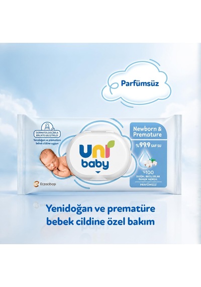 Newborn & Premature Islak Mendil 1x40 1000'li Set