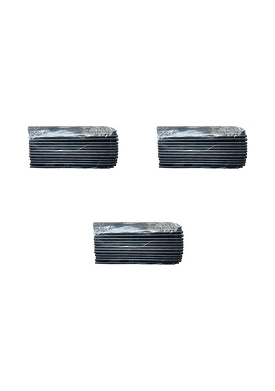 Dökme Kalın Kokteyl Buzlu İçecek Pipet - Düz - Siyah - 22 Cm. - 8 Mm. -100 Adetlik 3 Paket Siyah