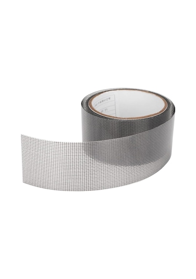 2 Metre Yapışkanlı Sineklik Tülü Tamir Bandı Yırtık Kopmuş Delik Fiber Tül Yapıştırma Siyah 48 Mm Genel