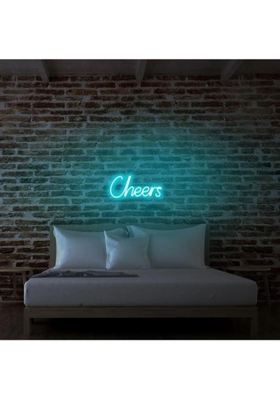 Cheers - Led Dekoratif Duvar Aydınlatması Neon Duvar Yazısı Sihirli Led Mesajlar