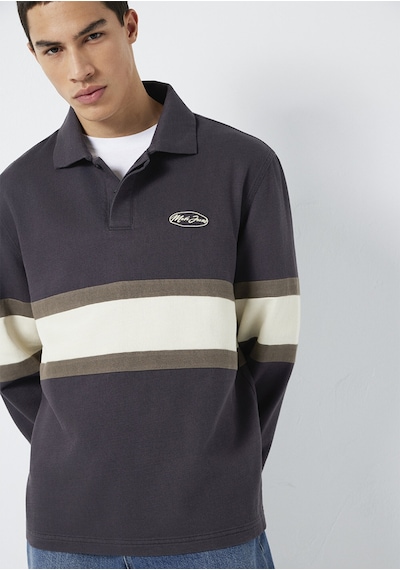 Mavi - Mavi Jeans Nakışlı Polo Yaka Antrasit Sweatshirt 0s10575-70101 Antrasit