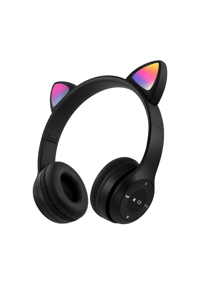 Kulak Üstü Bluetooth Kablosuz Kulaklık Rengarenk Işıklı Rgb Mor Çocuk Oyun Kulaklığı Radyolu