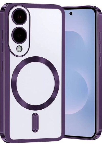 Newface Samsung Galaxy S25 Edge Kross Magneticsafe Kapak - Mor