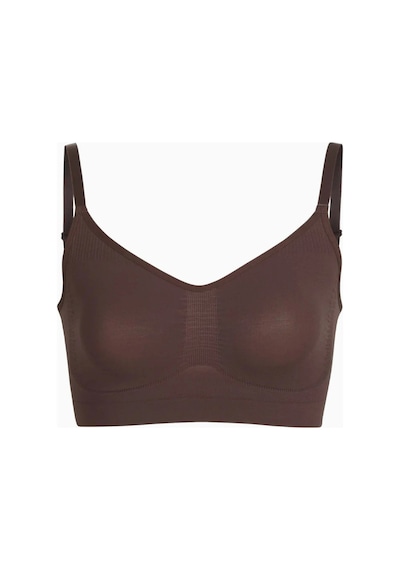 Skims Seamless Sculpt Bralette, Dikişsiz Şekillendirici Bralette, Konforlu Ve Esnek Destek Kahverengi