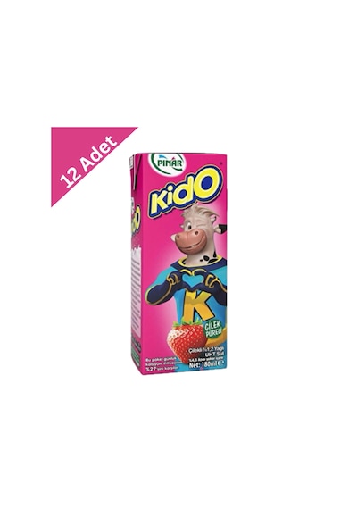 Pınar Kido Çilekli Süt 180 Ml X 12 Adet