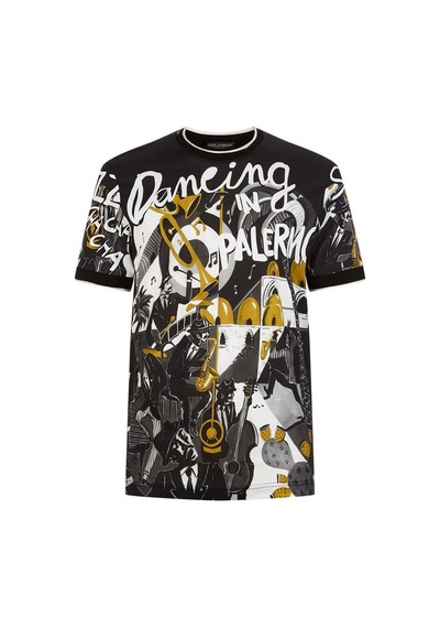 Dolce & Gabbana Dolce&Gabbana Dancing in Palermo T-shirt G8HA8THP7DE Çok Renkli