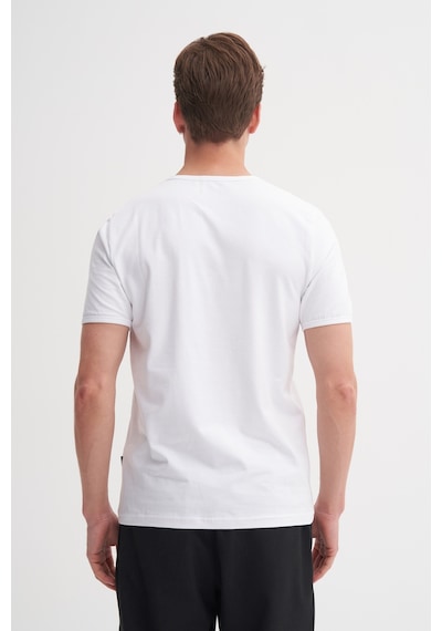 Cazador Erkek Beyaz Bisiklet Yaka T-shirt 46180 Beyaz