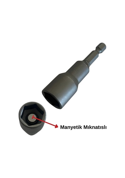 Rıco Manyetik Bits Saplı Lokma Adaptörü Hex 8 Mm X 45 Mm