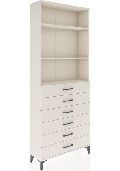 Arges Dolap 3 Raflı 6 Çekmeceli 88x30x221 Aytaşı-aytaşı Aytaşı
