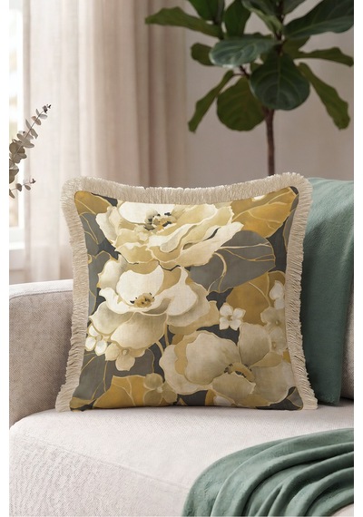 Çiçek Motifli Vintage Saçaklı Yastık Kılıfı - Zarif Floral Hardal Krem Vizon Püsküllü Kırlent Kılıfı Kayıp Yörünge Opal Çiçek Motifli Vintage Saçaklı Yastık Kılıfı - Zarif Floral Hardal Krem Vizon Püsküllü Kırlent Kılıfı Kayıp Yörünge Opal