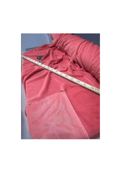 Toscana Tavşan Çilek Pembesi Peluş Kumaş Yumuşak Dokulu Dekoratif 50x150 Cm Çilek Çilek