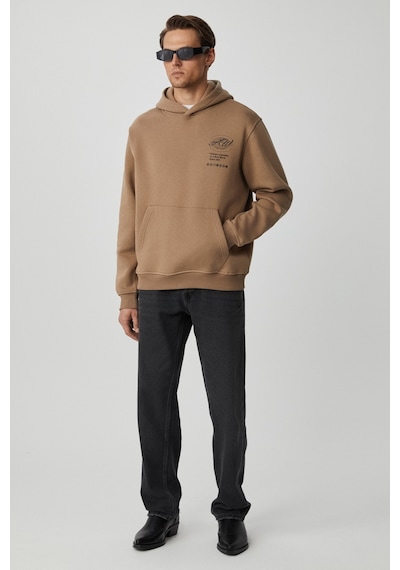 Grımelange Grımelange Legandary Erkek Yumuşacık Vizon Sweatshirt Vizon