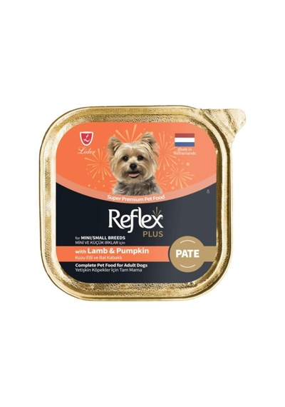 Reflex Plus Pate Kuzu Etli Ve Bal Kabaklı Mini Ve Küçük Irklar İçin Yetişkin Köpek Konservesi 85 Gr 16 Adet