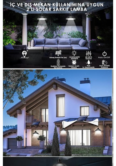 Technosmart Solar 2 Lambalı Askılı Kumandalı Renk Ve Seviye Seçen
