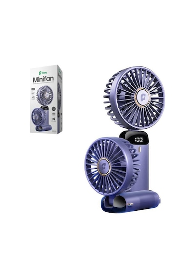 Feny Fn-f30 Mavi Kademeli Ultra Sessiz Led Göstergeli Katlanabilir Şarjlı 1200mah Mini El Fanı Feny Fn-f30 Mavi Kademeli Ultra Sessiz Led Göstergeli Katlanabilir Şarjlı 1200mah Mini El Fanı