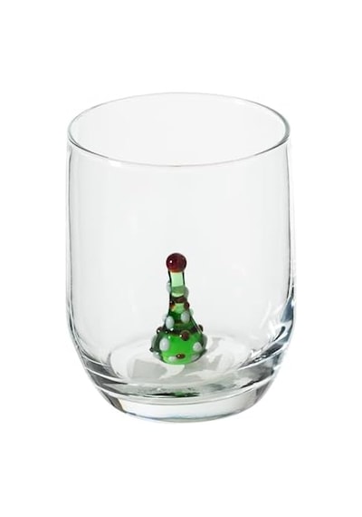 Pine Figürlü Cam Bardak 205 Ml Açık Kırmızı