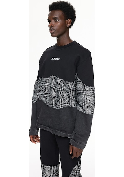 Les Benjamins Les Benjamıns Sweatshırt 010 M Black - Gry Siyah - Gri