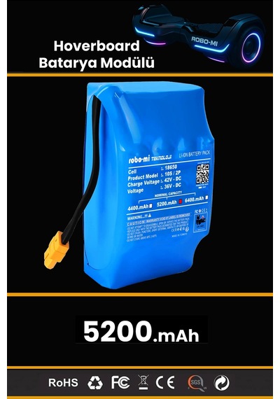 Hoverboard 5200mAh Elektrikli Kaykay Bataryası