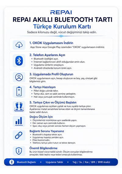 Proscale Bluetooth Akıllı Baskül Vücut Analizli Yağ Su Kas Bmı Bmr Ölçer Dijital Tartı