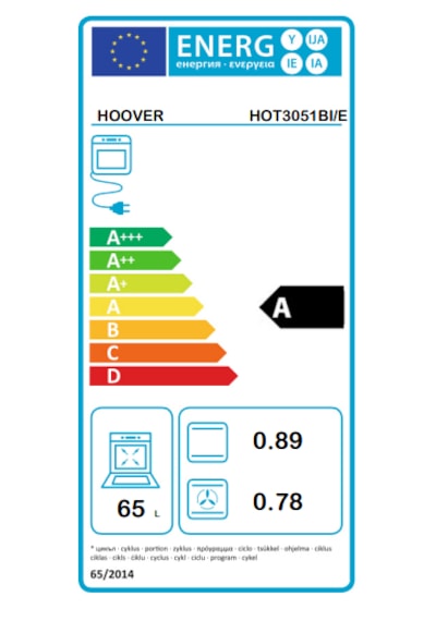 Hoover HOT3051BI/E Ankastre Fırın Siyah