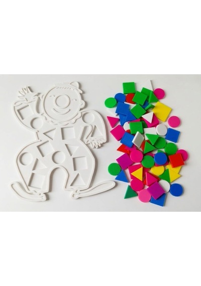 Eğitici Geometrik Şekiller - Renkli Şekil Eşleştirme - Zeka Geliştirici Çocuk Puzzle - Beyaz