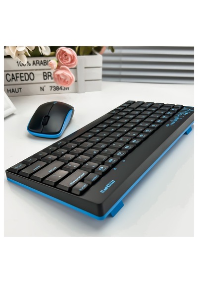 Mofıı X210 Kablosuz Klavye Mouse Seti 2.4g İnce Kompakt 79 Tuş Set Optik