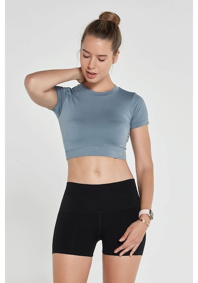 Jerf Captiva Yumuşak Dokulu & Esnek Crop Top Stone Taş