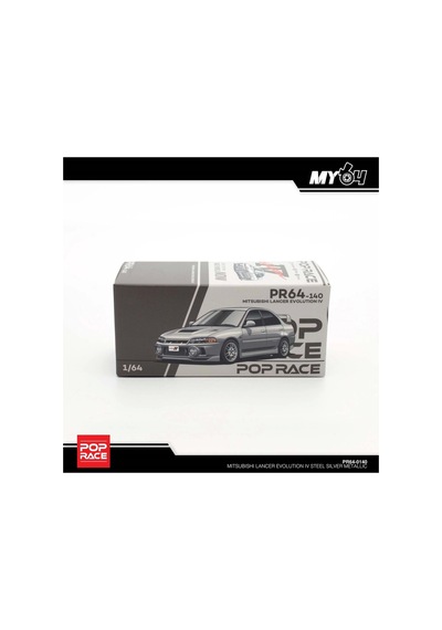 /64 Mitsubishi Lancer Evolution Iv Steel Silver Metallic