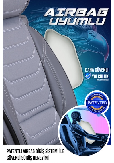 Volkswagen T-roc Lüx Deri Oto Koltuk Kılıfı Ön Arka Takım Antalya Serisi Füme Volkswagen T-roc Lüx Deri Oto Koltuk Kılıfı Ön Arka Takım Antalya Serisi Füme