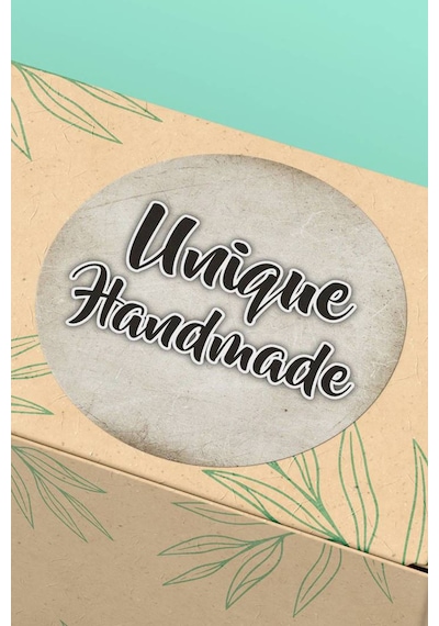 Unique Handmade Gri Eskitme Sticker 3x3cm St2353 Çok Renkli