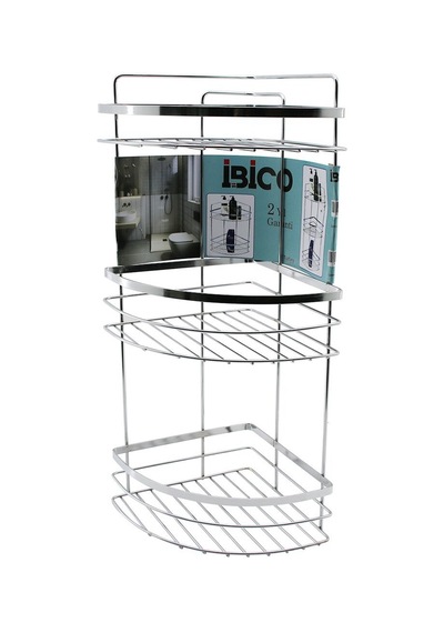 İbico K13-013 Lamalı Banyo Köşelik Ve Duşakabin Rafı 3 Katlı Üçgen - Krom Metal- 12'li Paket Diğer