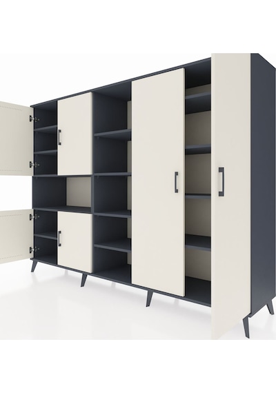 Hyperion Dolap 13 Raflı 6 Kapaklı 220x44x163 Antrasit-aytaşı/antr Antrasit-aytaşı/antrasit Hyperion Dolap 13 Raflı 6 Kapaklı 220x44x163 Antrasit-aytaşı/antr Antrasit-aytaşı/antrasit