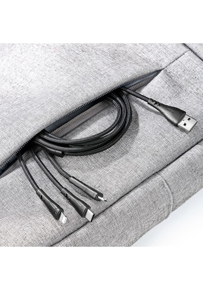 Mcdodo Ca-6960 3in1 Lightning-micro-type-c Şarj Kablosu 3a 1.2m - Siyah