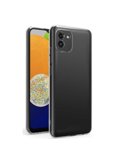 Galaxy A03 Zore Şeffaf Ince Ve Esnek Süper Silikon Kılıf Renksiz