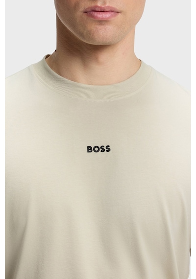 Boss Logolu Relaxed Fit Bisiklet Yaka T Shirt Erkek T Shirt 50564108 272 Bej