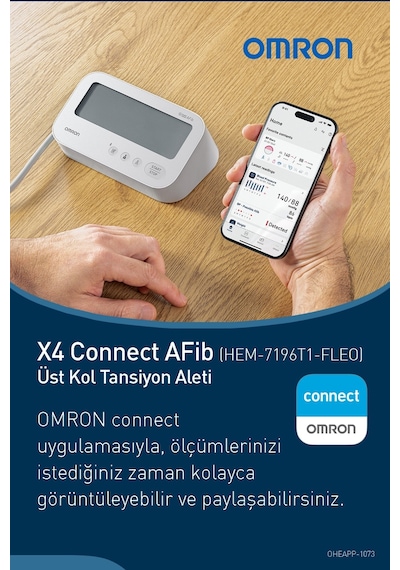 Omron X4 Connect Afib Üst Koldan Ölçer Dijital Tansiyon Aleti
