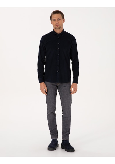 Pierre Cardin Erkek Lacivert Gömlek Desenli 50310139-vr033 Lacivert