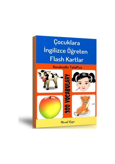 Çocuklara İngilizce Öğreten Flash Kartlar Kitap Seti 2 Kitap Spi