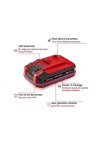 Mey İthalat Sealed Li-on Akü 18 Volt 4,0 Ah Plus