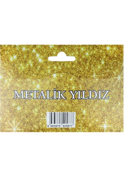 Süs Sarkıt Yıldız Metalize Parlak 24 Lü Set Altın +3