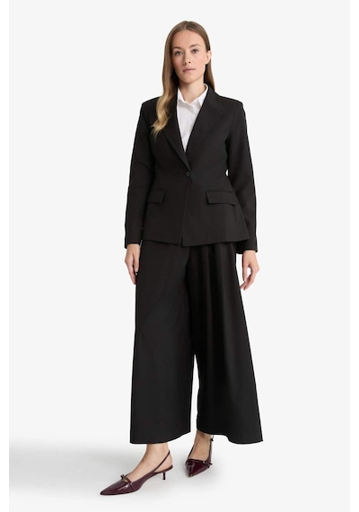 Defacto Regular Fit Ceket Yaka Blazer Ceket G1305ax25aubk27 Siyah