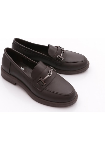 Dgn 24044 Kadın Loafer Ayakkabı Kahve Napa