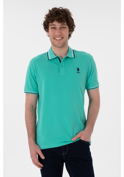 U.S. Polo Assn. Erkek Regular Fit Polo Yaka Mint Basic Tişört 50306011-VR090