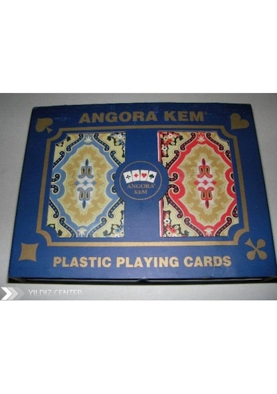 Angora Kem Plastik Oyun Kağıdı Marka İskambil Kağıdı Çift Deste
