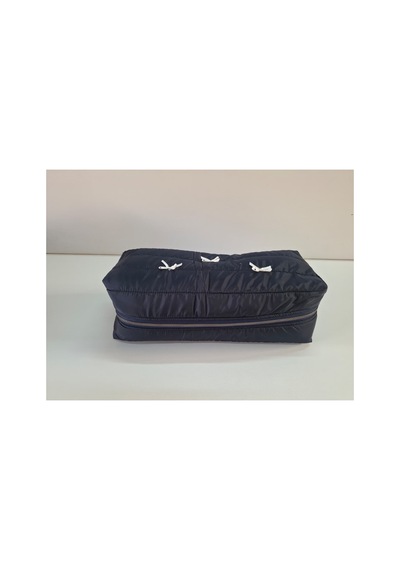 Dreamy Navy Kapitone Fiyonklu Tüm Saç Şekillendiricilerine Uygun Organizer Çanta Tb043