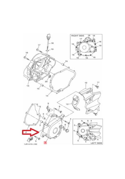 Yamaha Crypton T115 2016 Or.  Karter Kapağı 1Jd-E5411-00