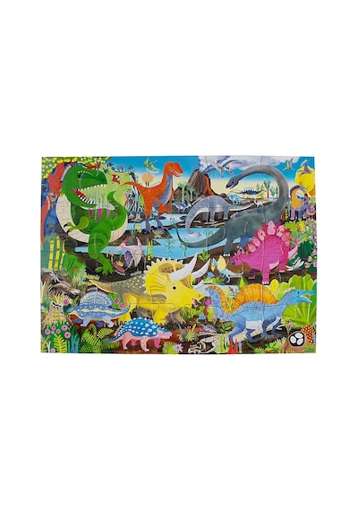 Eeboo 20 Parça Yapboz - Dinosaur Land